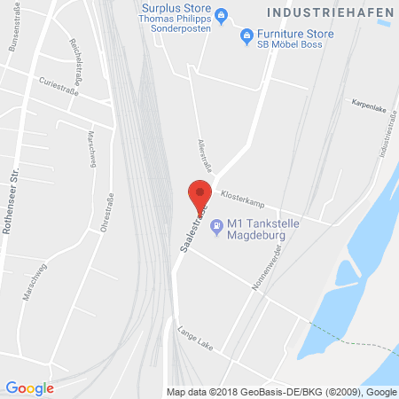 Position der Autogas-Tankstelle: Mundt & Thoms GmbH in 39126, Magdeburg