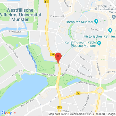 Position der Autogas-Tankstelle: Freie Tankstelle Michael Deim in 48143, Münster