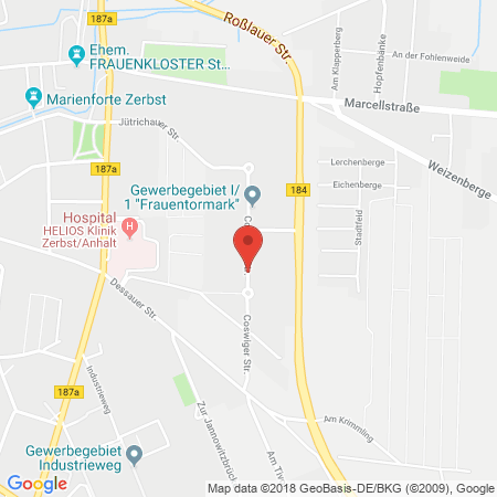 Position der Autogas-Tankstelle: Bosch Car Service Gast in 39261, Zerbst