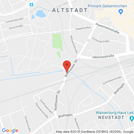 Position der Autogas-Tankstelle: bft Service Station F.J. Lipinski in 45879, Gelsenkirchen