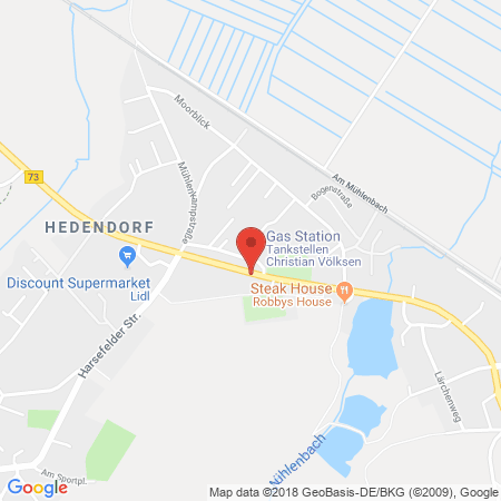 Position der Autogas-Tankstelle: BFT-Tankstelle Völksen in 21614, Buxtehude-Hedendorf