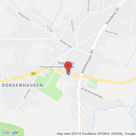 Position der Autogas-Tankstelle: Globus Handelshof GmbH & Co. KG in 02977, Hoyerswerda