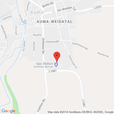 Standort der Autogas Tankstelle: Avia Tankstelle in 07955, Auma