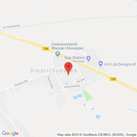 Position der Autogas-Tankstelle: Sprint Tankstelle in 17498, Diedrichshagen