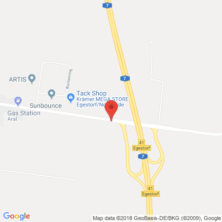 Position der Autogas-Tankstelle: Aral Tankstelle in 21272, Egestorf