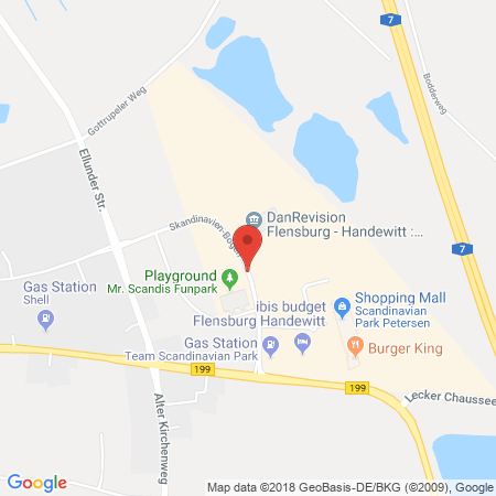 Position der Autogas-Tankstelle: Team Autohof Scandinaviapark in 24983, Handewitt-Skandinaviapark