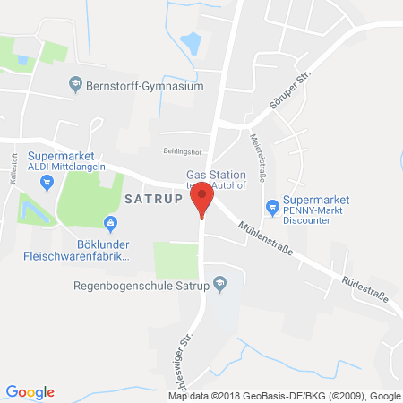 Standort der Autogas Tankstelle: Team Autohof Satrup in 24986, Satrup