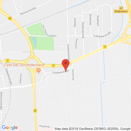Position der Autogas-Tankstelle: Tankstelle Deppe in 31135, Hildesheim