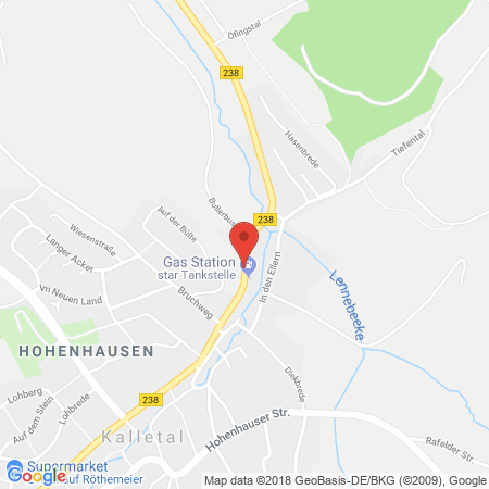 Standort der Autogas Tankstelle: Star Tankstelle Stefan Hankemeier in 32689, Kalletal-Hohenhausen
