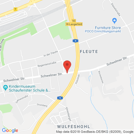 Position der Autogas-Tankstelle: Nowak - Autogasequipment in 42389, Wuppertal