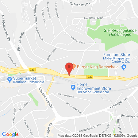 Standort der Autogas Tankstelle: Star Tankstelle in 42855, Remscheid
