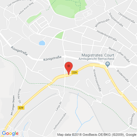 Position der Autogas-Tankstelle: TOTAL in 42857, Remscheid