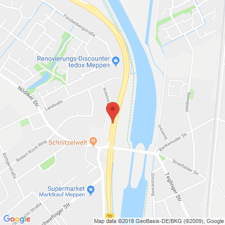 Standort der Autogas Tankstelle: Freie Tankstelle Hillmann in 49716, Meppen
