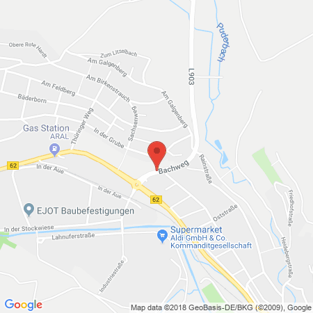 Position der Autogas-Tankstelle: Heimes Automobile in 57334, Bad Laasphe
