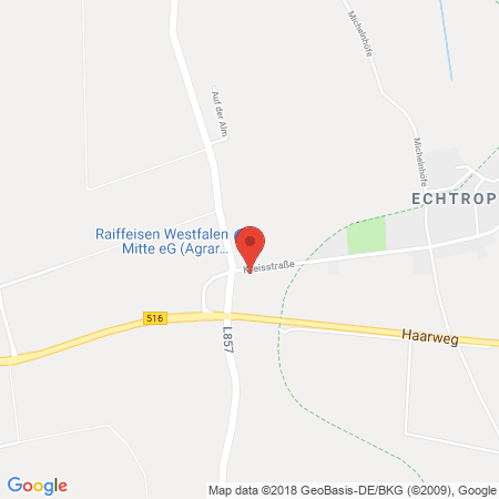 Position der Autogas-Tankstelle: Westf. Kornverkaufsgenossenschaft eG in 59519, Möhnesee-Echtrop
