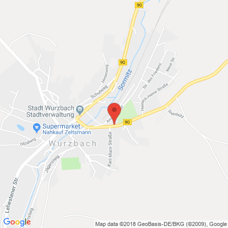 Position der Autogas-Tankstelle: Autoservice Apel in 07356, Lobenstein