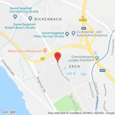Position der Autogas-Tankstelle: Aral-Tankstelle in 88131, Lindau (Bodensee)