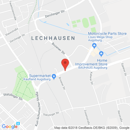 Standort der Autogas Tankstelle: PINOIL in 86165, Augsburg-Lechhausen