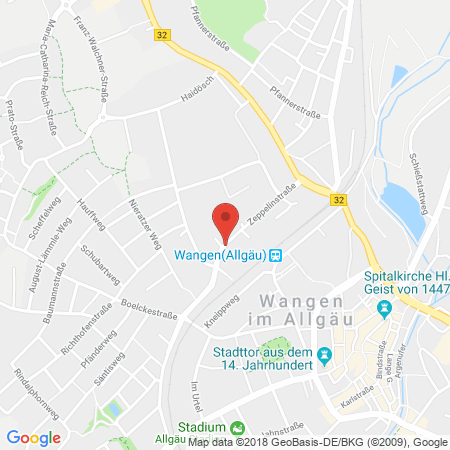 Position der Autogas-Tankstelle: BFT Tankstelle / Autohaus Dreher in 88239, Wangen