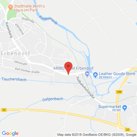 Position der Autogas-Tankstelle: Aral Tankstelle Banrucker in 92681, Erbendorf
