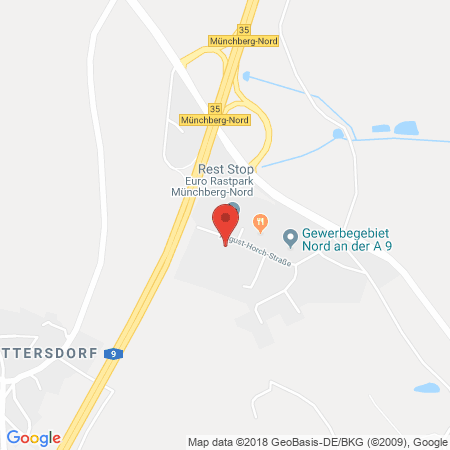 Position der Autogas-Tankstelle: ESSO Autohof Münchberg Nord in 95213, Münchberg