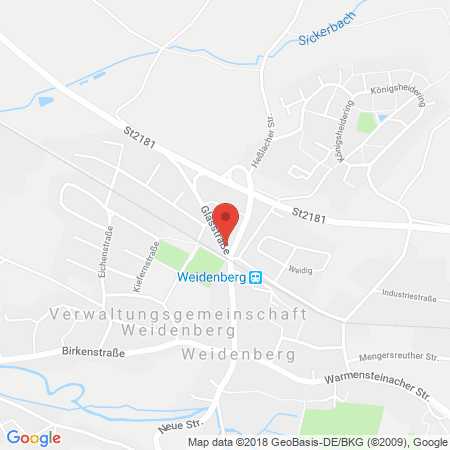 Standort der Autogas Tankstelle: AVIA Tankstelle in 95466, Weidenberg
