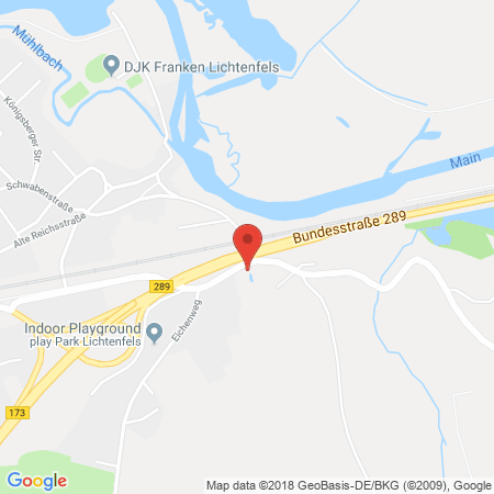 Position der Autogas-Tankstelle: OMV Tankstelle in 96215, Lichtenfels