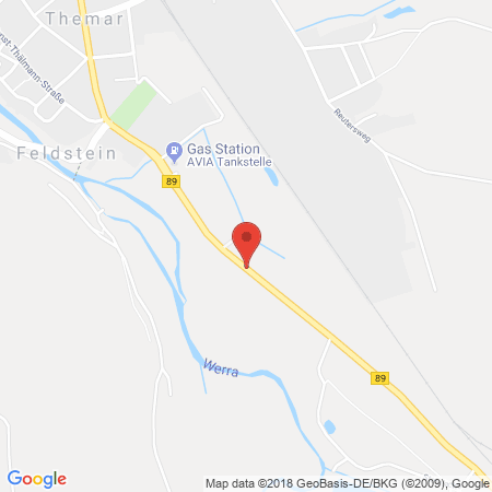 Position der Autogas-Tankstelle: Avia Tankstelle in 98660, Themar