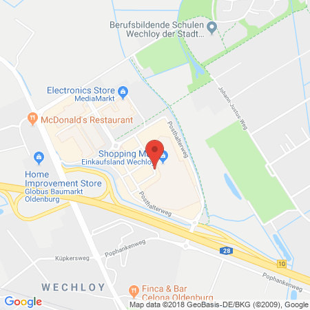 Position der Autogas-Tankstelle: Familia Tankstelle in 26127, Oldenburg