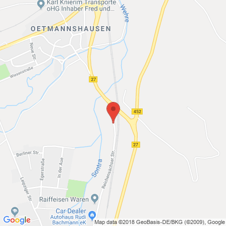 Standort der Autogas Tankstelle: Autohaus Rudi Bachmann e.K. (Tankautomat) in 37287, Wehretal-Hoheneiche