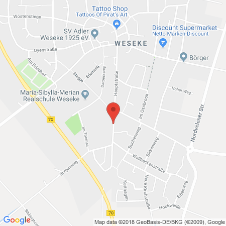 Position der Autogas-Tankstelle: Autohaus Abbing in 46325, Borken-Weseke