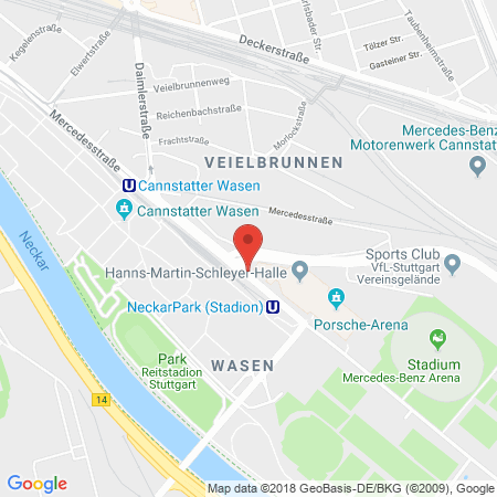 Standort der Autogas Tankstelle: Autogastankstelle Diane Jacobi (Tankautomat) in 70546, Stuttgart-Untertürkheim