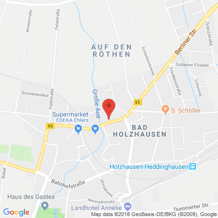 Position der Autogas-Tankstelle: Tankstelle Pollert in 32361, Holzhausen