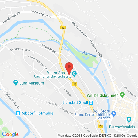 Standort der Autogas Tankstelle: BayWa Tankstelle Eichstätt in 85072, Eichstätt