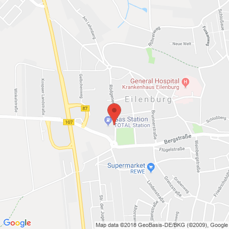 Position der Autogas-Tankstelle: Total Tankstelle in 04838, Eilenburg