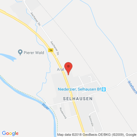 Position der Autogas-Tankstelle: ARAL Tankstelle Thomas Tief (LPG der ARAL AG) in 52382, Niederzier
