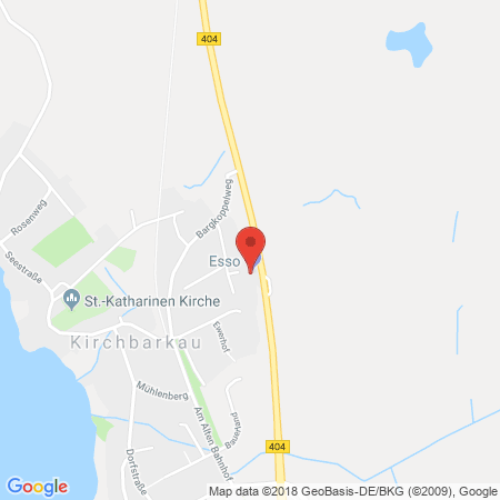 Position der Autogas-Tankstelle: ESSO Tankstelle B404 in 24245, Kirchbarkau