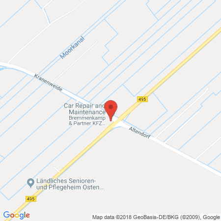Position der Autogas-Tankstelle: Bremmenkamp & Partner in 21756, Osten