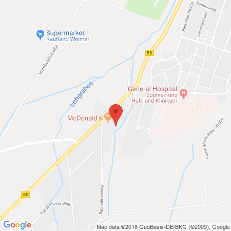Position der Autogas-Tankstelle: ARAL Tankstelle (LPG der Aral AG) in 99425, Weimar