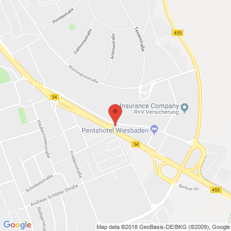 Position der Autogas-Tankstelle: ARAL Tankstelle (LPG der Aral AG) in 65189, Wiesbaden