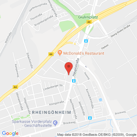 Position der Autogas-Tankstelle: Total Tankstelle in 67065, Ludwigshafen