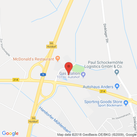Position der Autogas-Tankstelle: Autohof Holdorf in 49451, Holdorf