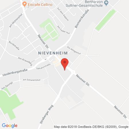 Position der Autogas-Tankstelle: Esso Tankstelle in 41542, Dormagen-Nievenheim