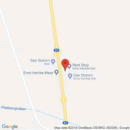 Position der Autogas-Tankstelle: BAB-Tankstelle Ems-Vechte Ost (SHELL) in 49835, Wietmarschen