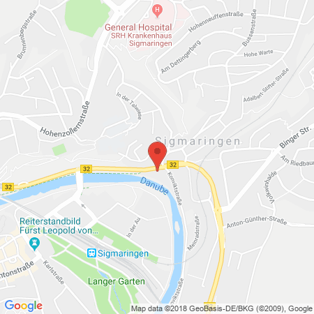 Standort der Autogas Tankstelle: Jet Tankstelle in 72488, Sigmaringen