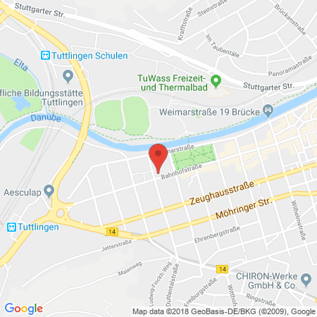 Position der Autogas-Tankstelle: Jet Tankstelle in 78532, Tuttlingen