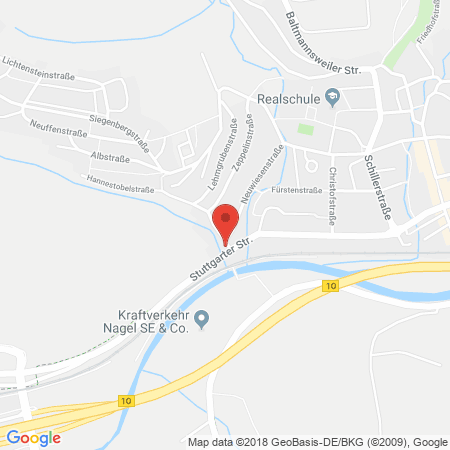 Position der Autogas-Tankstelle: Shell Station in 73262, Reichenbach