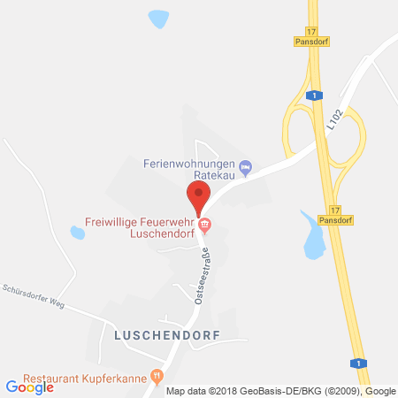Standort der Autogas Tankstelle: Ostsee & MV Gas Flüssiggasvertrieb GmbH in 23689, Luschendorf
