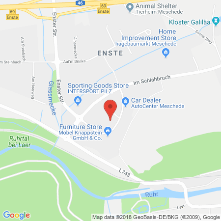 Standort der Autogas Tankstelle: Steden GmbH in 59872, Meschede