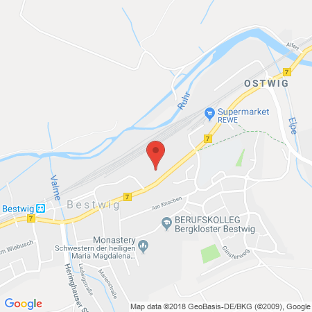 Standort der Autogas Tankstelle: Raiffeisen - Tankstelle Bestwig in 59909, Bestwig
